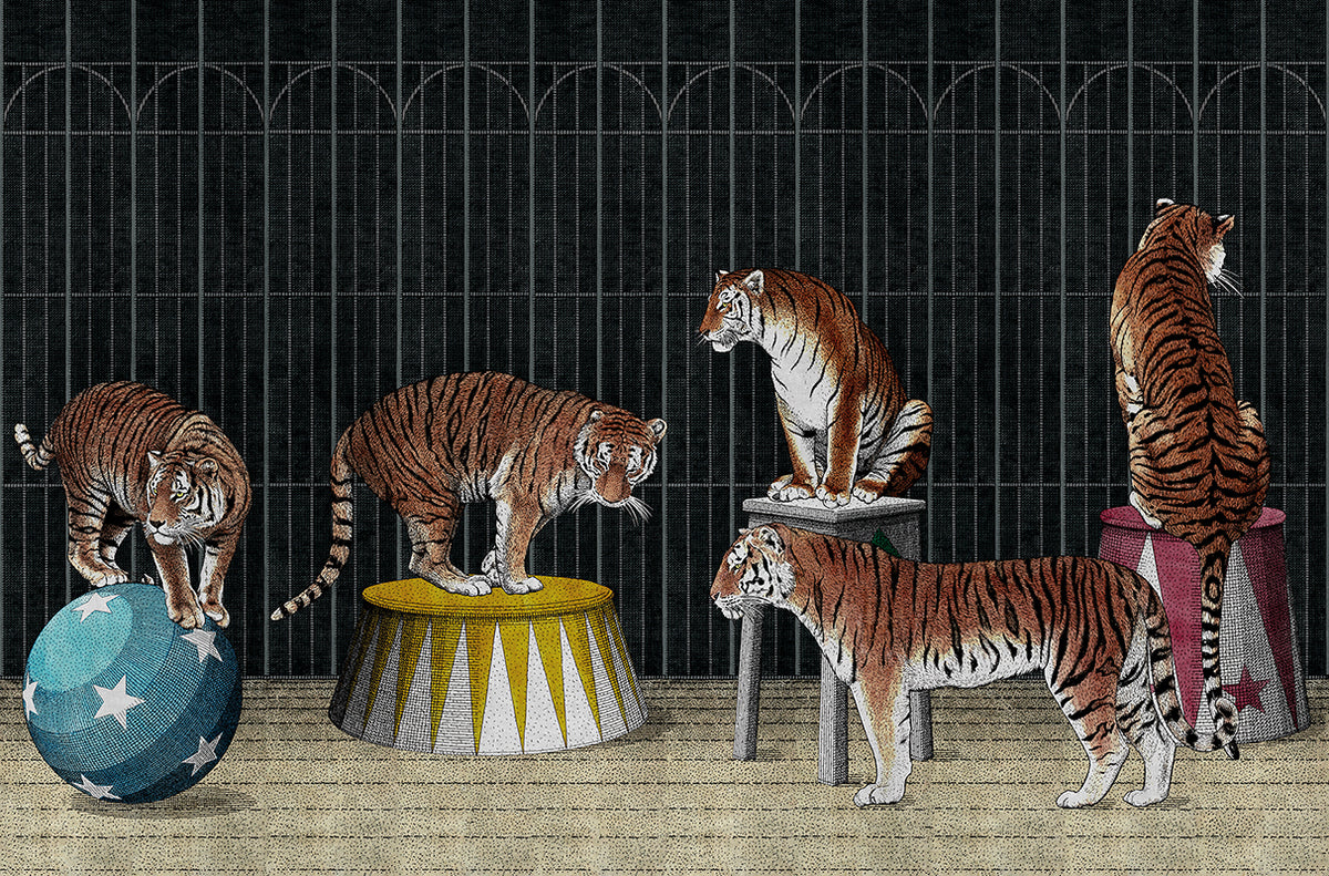 Tigers - papel de colgadura LondonArt 19004