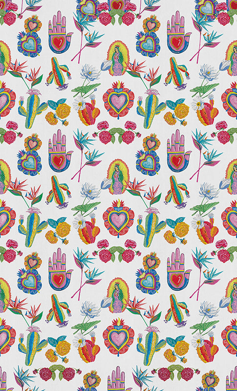 Mexican folk - papel de colgadura LondonArt 19037