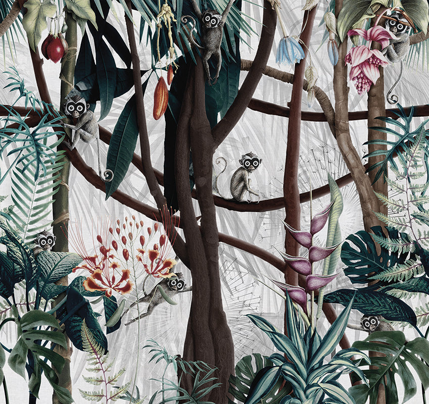 Looks in the forest - papel de colgadura LondonArt 18053