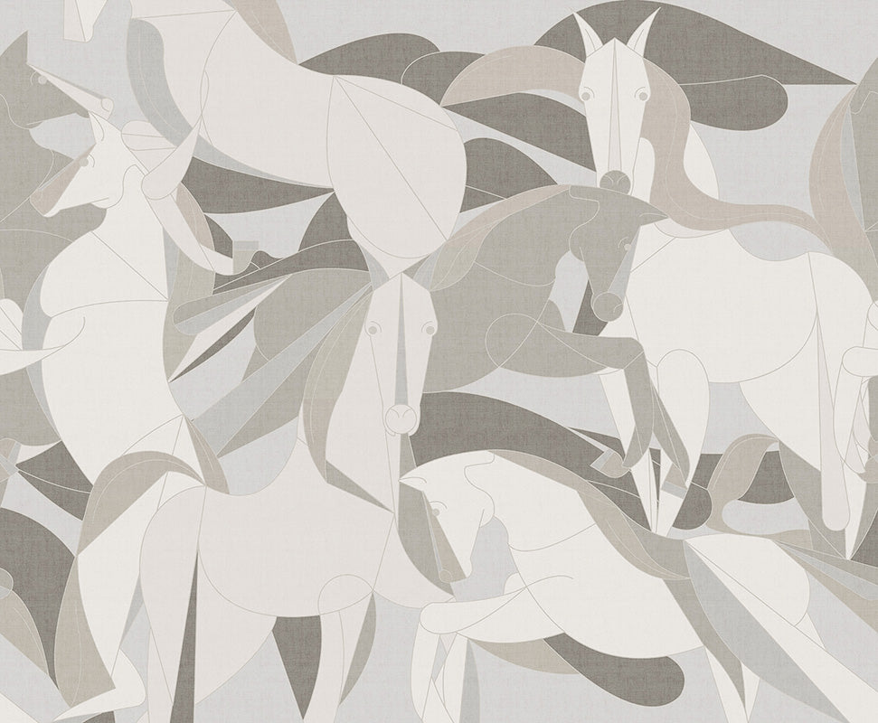 Murgese horses - papel de colgadura LondonArt 19044
