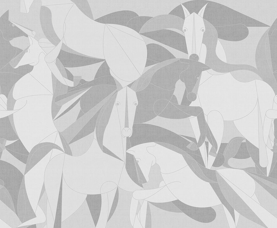 Murgese horses - papel de colgadura LondonArt 19044