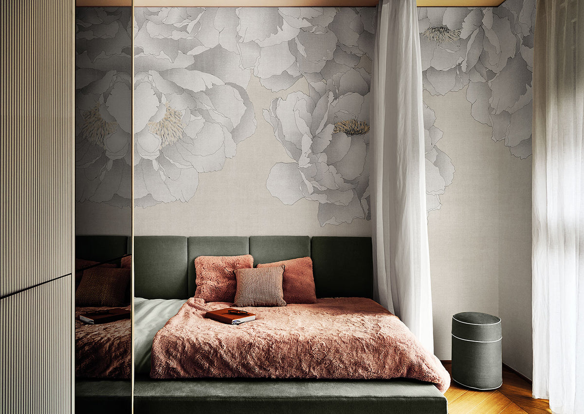 Oriental Flowers - papel de colgadura LondonArt 25041