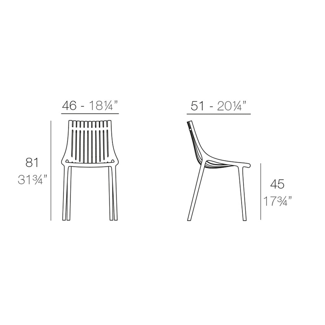 Silla Ibiza sin brazos