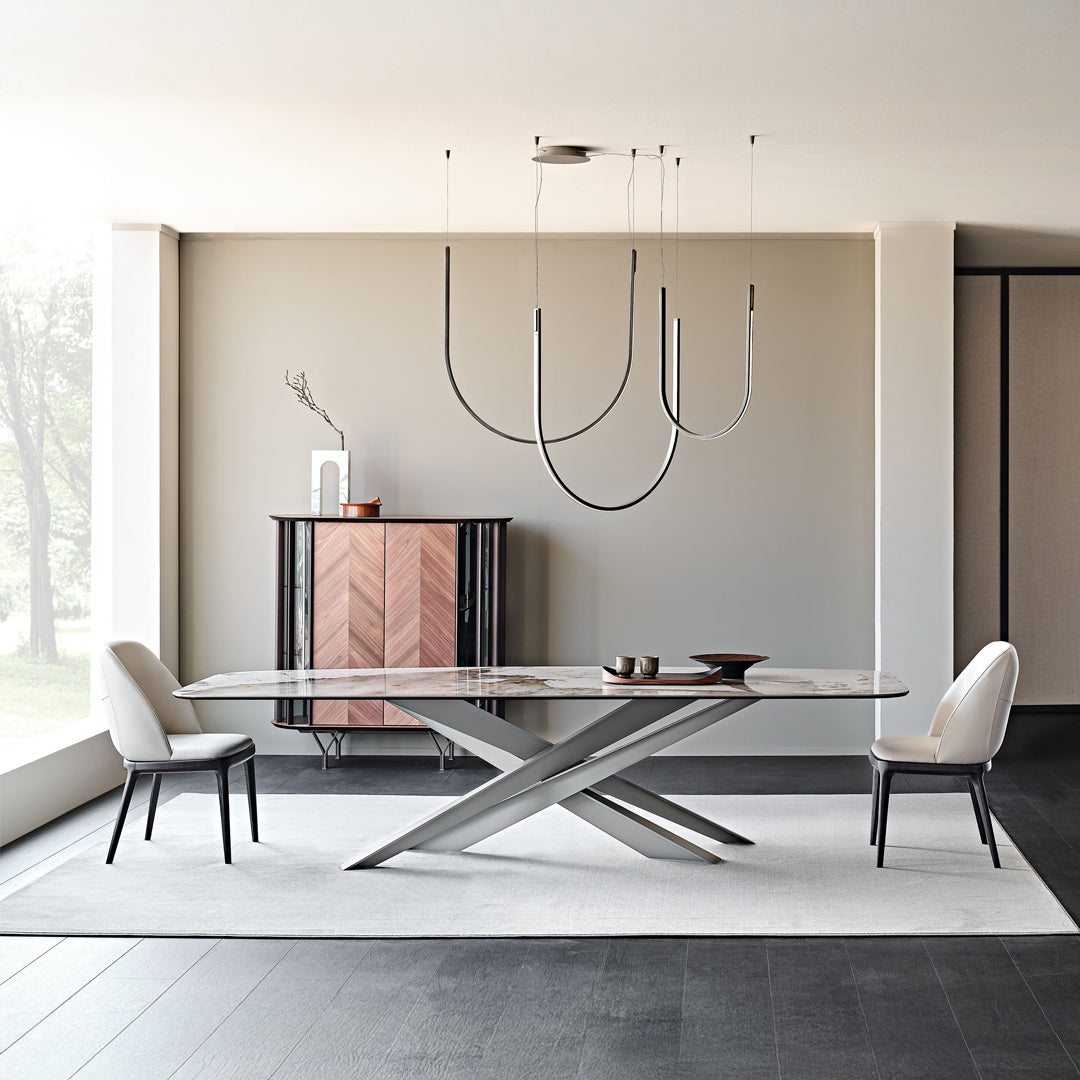 Mesa Lancer Calacatta Titanio