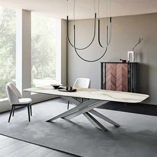 Mesa Lancer Calacatta Titanio